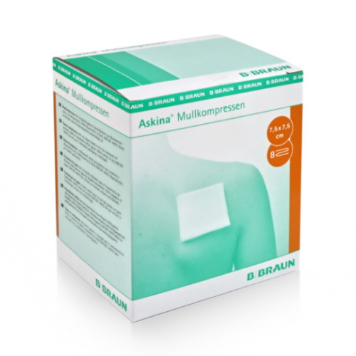50 sterile Askina ® gauze compresses - 8-fold 7,5cm x 7,5cm