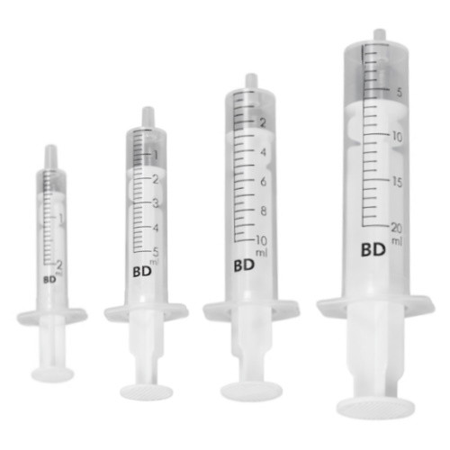 Discardit II disposable syringes - two-part with Luer attachment - various sizes 2 ml